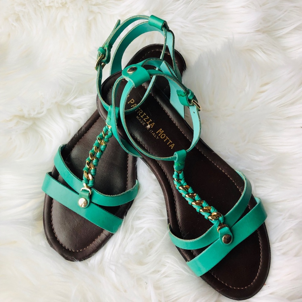 Patrizzia motta turquoise sandals size 39